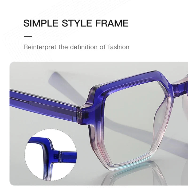 Oversise Women Myopia Prescription Glasses Hyperopia Reading Glasses Anti Blue Light Optical Eyeglasses Frame PFD2143