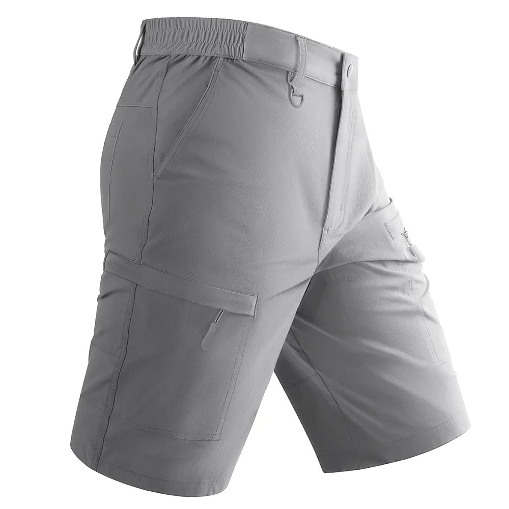 Waterproof Cargo Shorts Men's Summer Quick Dry Hiking Shorts Outdoor Multi-pockets Camping Training Work Shorts Man