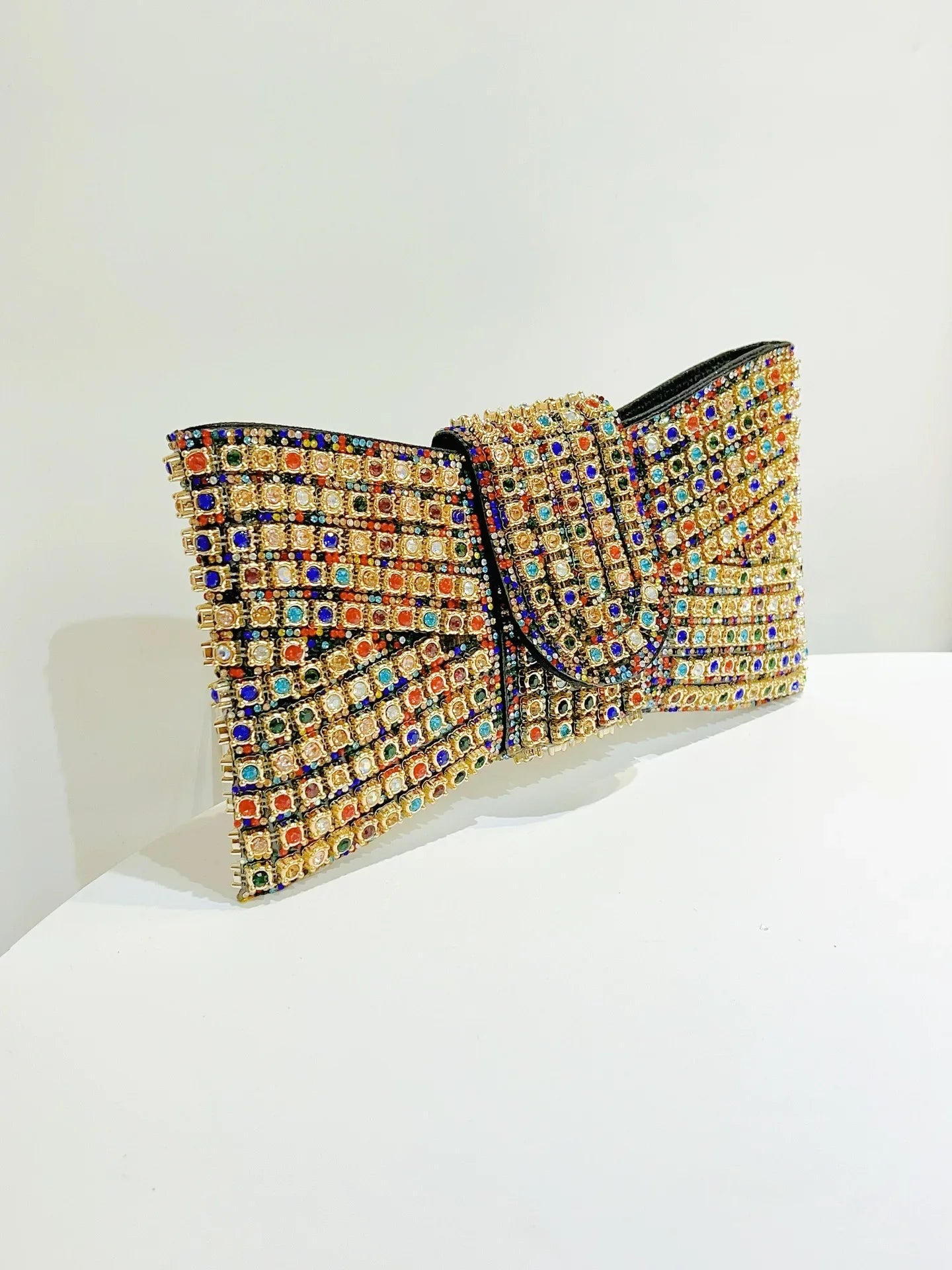 2025 Luxury Bow Design Sequin Dinner Clutches Metal Chain Shoulder Bag Wedding Reception Storage Bag Haute Banquets Evening Bags