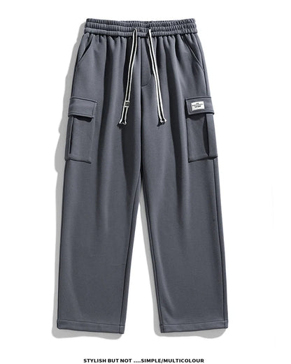 Korean Autumn Big Size Sweatpant Men Loose Baggy Sport Jogging Trouser Male Casual Work Sweat Pants Large Plus Jogger Grey Black