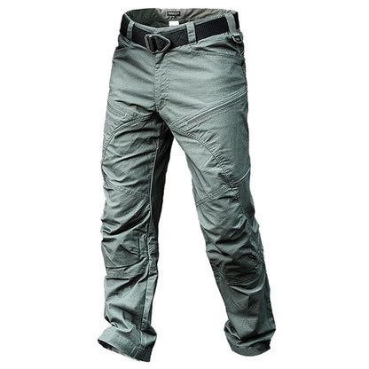 Stretch Tactical Pants Men Water Resistant Rip Stop Cotton Outdoor Work Cargo Pants Multi-Pocket Lightweight Combat Hiking Pants