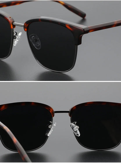 Europe and The United States Retro Sunglasses Classic Large Frame Men's Sunglasses Polarized UV Protection Travel Shading Mirror