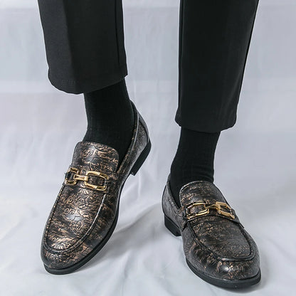 Leather Shoes Men's Business Shoes Luxury Brand Loafers Dress Moccasins Breathable Slip on Black Driving Shoes Male Formal Shoes