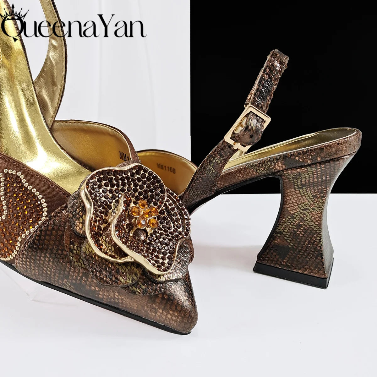 2025 Elegant Lilac Color Women's Heels Handbag Set Rhinestone Embellished Designer Shoes for Weddings Special Events