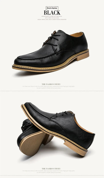 Autumn business casual leather Derby shoes soft soled British formal dress pointed wedding groom leather shoes man