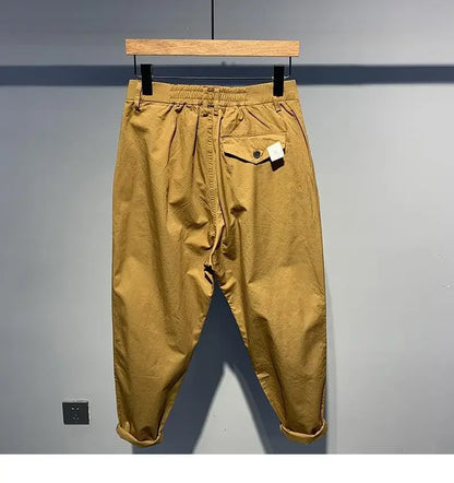 Quick-drying Thin Versatile Solid Color Loose Fashion Harren Long Summer Men's Comfortable Small Feet Casual Pants