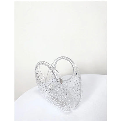 Fashion Women Diamond Handbags and Purses Transparent Acrylic Luxury Party Prom Evening Bag Casual Bling Bling Clear Clutch