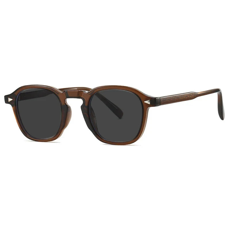High Quality Fashion Oval Small Frame Myopia Sunglasses for Men Women Optical Prescription Gray Sunglasses Anti UV400