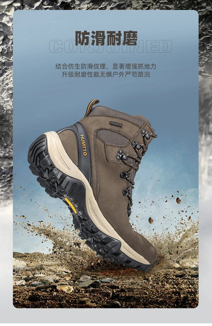 Hiking shoes Men's waterproof hunting Boots Tactical Desert Combat Ankle trekking Boots Male Women warm Leather Sneakers