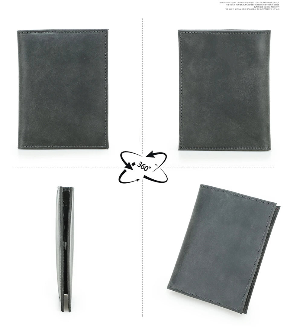 Genuine Leather Passport Wallet Card Holder Coin Purse AirTag Slot Men Travel Wallet Women‘s Purse Passport Cover Bag
