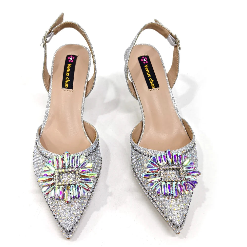2025 Luxury Italian Design Women's Party Heels and Matching Handbag Set - Perfect for African Weddings and Special Occasions