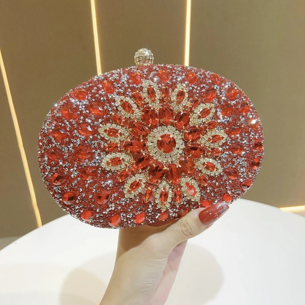 Luxurious Diamond-Encrusted Rhinestone Crossbody Small Handbag Versatile Elegant Women's Fashion Accessory