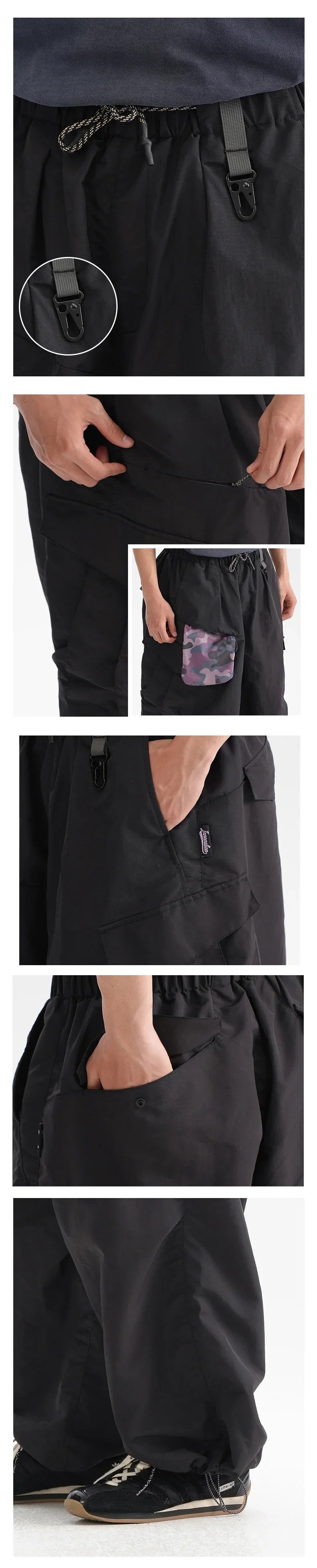 Ultra Loose Lightweight Outdoor Functional Pants Men Women Waterproof Quick Dry Techwear Wide Leg Cargo Pant Track Trouser