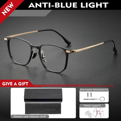 Ultra-light Aluminum Titanium Business Fashion Eyeglasses  Anti-Blue Light Reading Glasses Men Myopia Prescription 20241