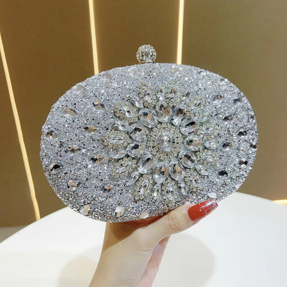 Luxurious Diamond-Encrusted Rhinestone Crossbody Small Handbag Versatile Elegant Women's Fashion Accessory