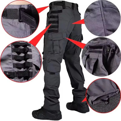 New Men Tactical Pants Quick Drying Multi-Pocket Cargo Pants Casual Tactical Trousers Wear-Resistant Work Traning Pant Loose