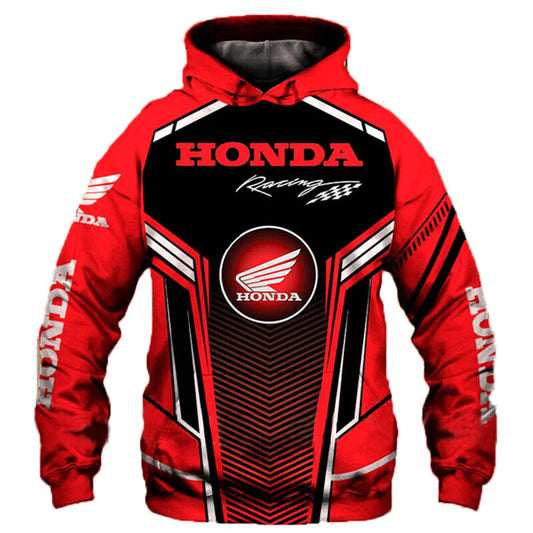 Sudadera con capucha Honda para hombre, sudadera con estampado 3D para motocicleta, moda para deportes al aire libre,