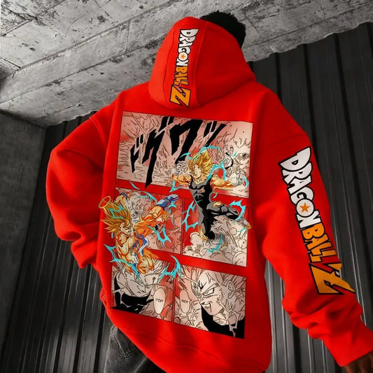 Dragon Ball Comics Co Branded Printed Hoodie 2025 Men's and Women's Autumn_Winter New Loose Casual Japanese Harajuku Sweater Top