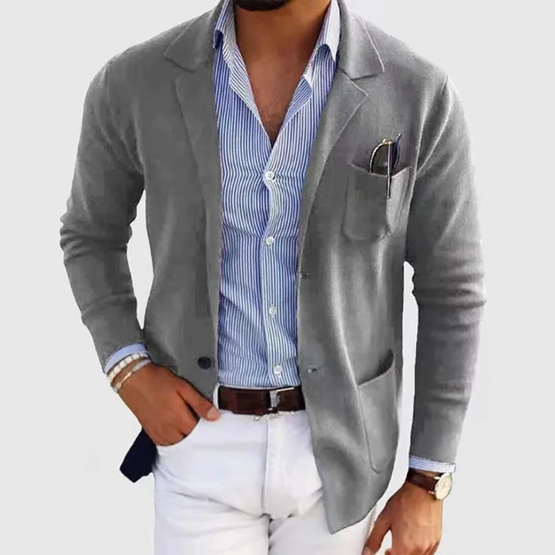 2026 New Men's Blazer Jackets Fashion Slim Fit Solid Single-breasted Suit Coats Business Casual Outerwear Wedding Suits for Men
