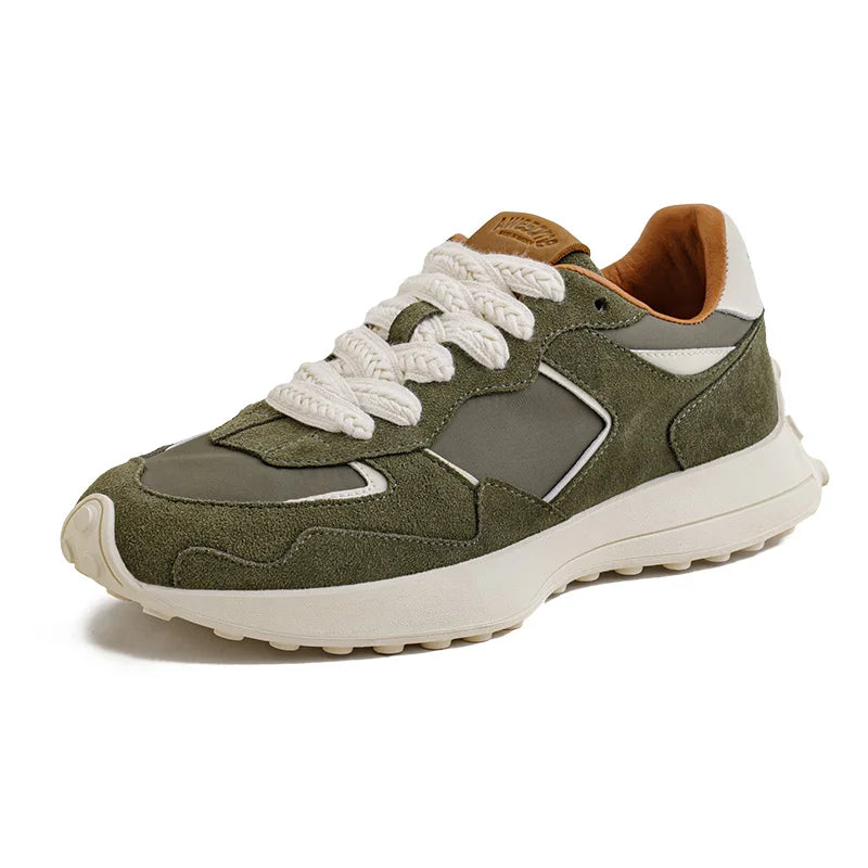 Men's Casual Sports Jogging Sneakers Versatile Comfortable Breathable Shoes Rubber Sole Color-Blocked Shoes for Spring