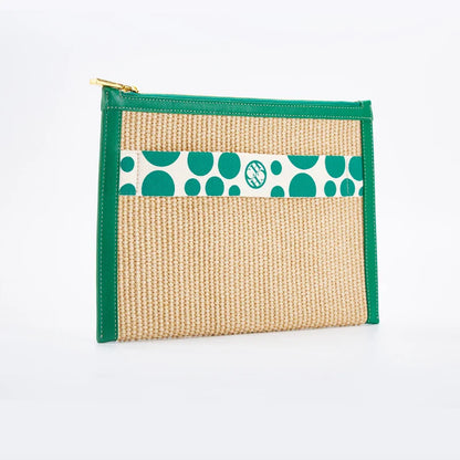Handmade Woven Clutch Bag Ribbon Embellished Niche Style Clutch Bag