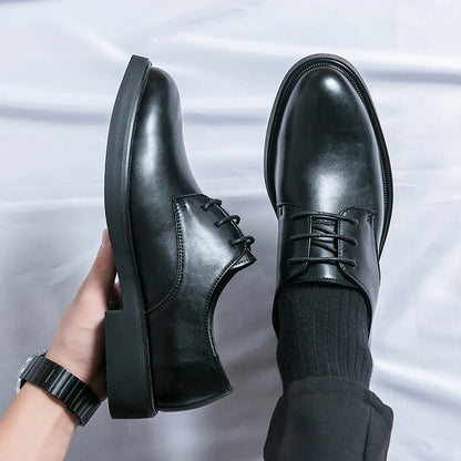 Trend Lace Up Shoes Wedding Dress Footwear Leisure Walk Office Flats New Business Formal Mens Oxford Shoes Leather Casual Shoes