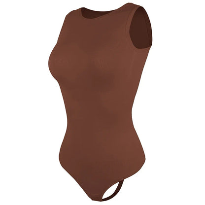 Bodysuits Sexy Sleeveless Crew Neck Shapewear Thong for womens Waist Trainer Tanks Tops Slim Tummy Control Body Shaper