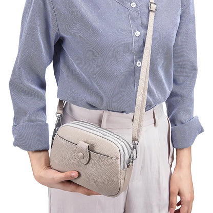 Genuine Leather One Shoulder Bag Women Casual Crossbody Bag Designer Small Handbag Lipstick Key Phone Pouch Case For Female