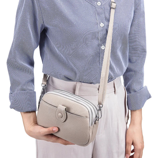 Genuine Leather One Shoulder Bag Women Casual Crossbody Bag Designer Small Handbag Lipstick Key Phone Pouch Case For Female