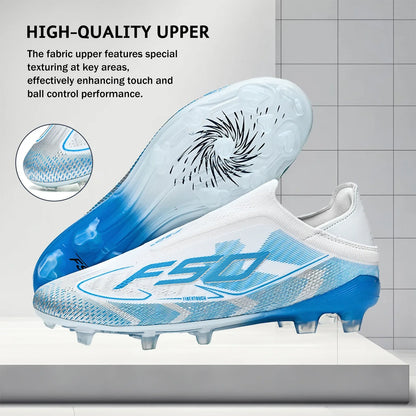 AG/FG Firm Ground Soccer Cleats for Men Women Kids Youth PU Fabric Rubber Sole Non-Slip Wear-Resistant Training Boots