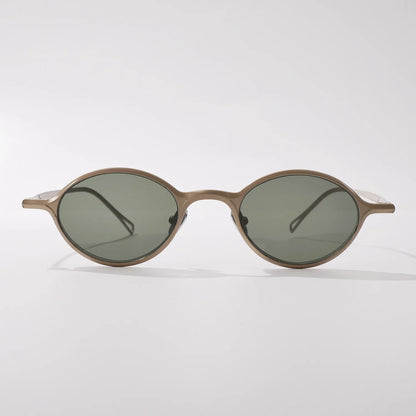 New Top Quality Titanium Summer Women Versatile Oval Sunglasses Outdoor Fashion Beach Driving Sunscreen UV400 Men Sun Glasses