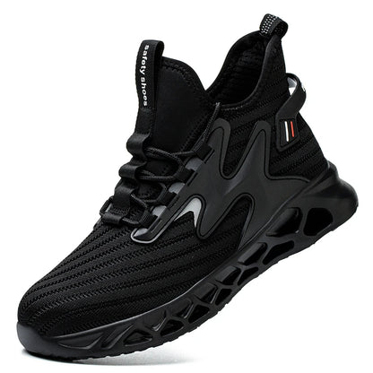 Lightweight Breathable Sneakers Work Hiker Boots Puncture-proof Outsole Construction Work Shoes Men Protection Safety Shoes
