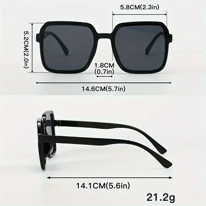 14Pcs Women's European and American Classic Popular Square Frame Versatile Street Style Party Beach Elegant Set Glasses
