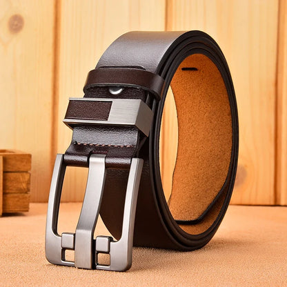 Luxury Men's Belt New Large Plus Size 100-130cm Retro Needle Buckle High Quality