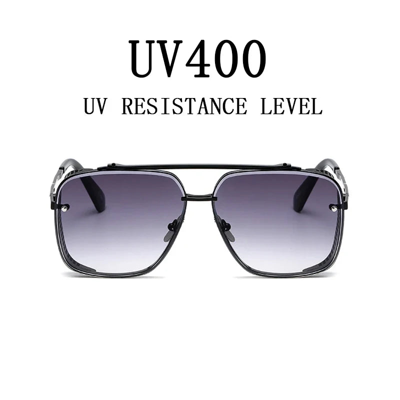 Steampunk Sunglasses For Men 2023 Punk Sunglasses Women Vintage Fashion Glasses Luxury Retro Square Shades Trending Gafas De Sol