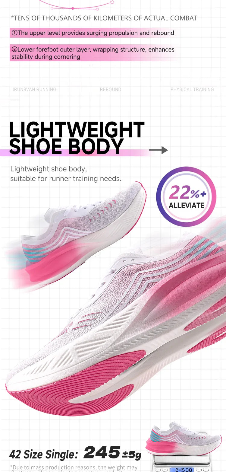 Marathon Racing Carbon Plate Men's Running Shoes Ultra Light Shock Absorption Training Women's Sports Shoes