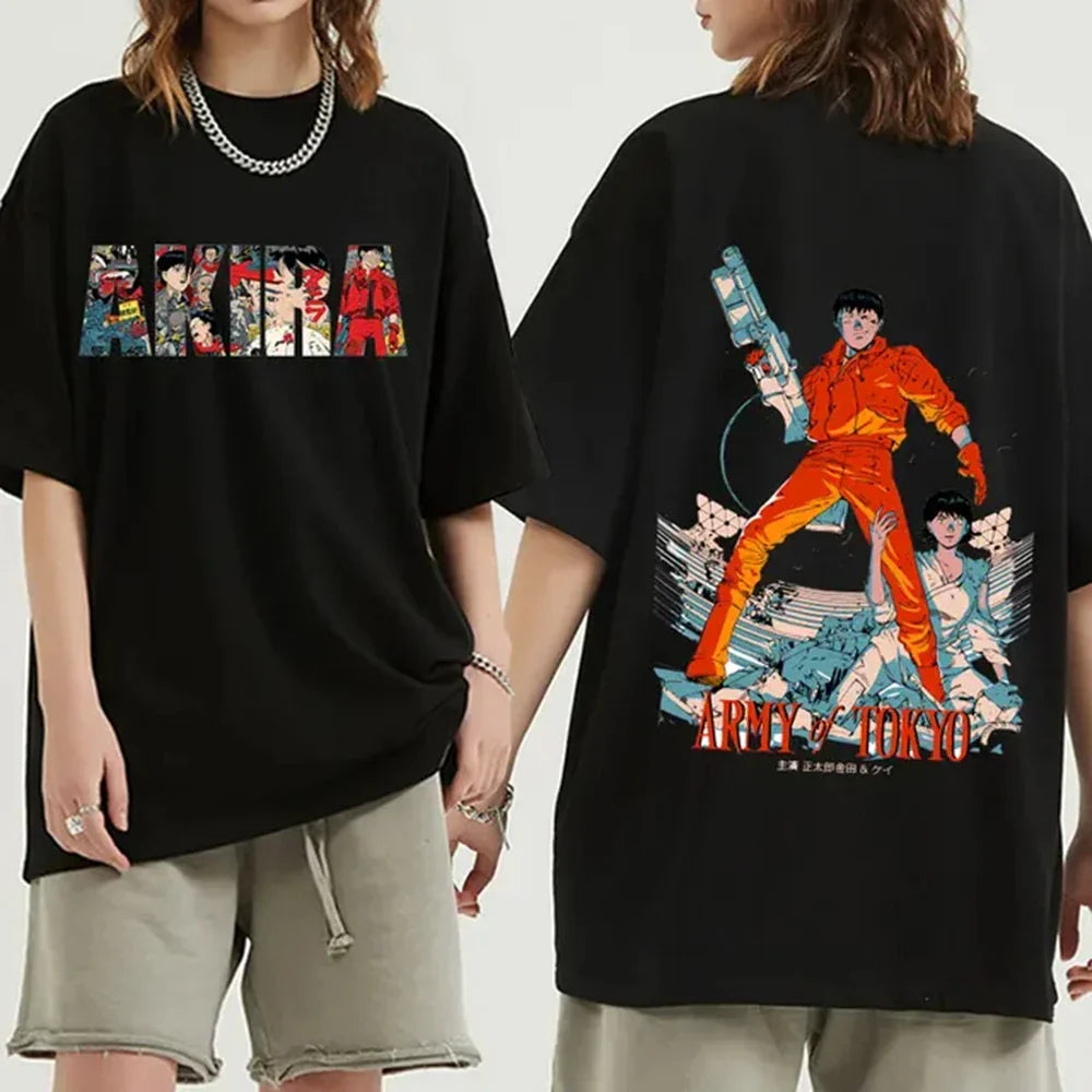Japanese Anime Neo Tokyo Akira T Shirt Movie Science Fiction Manga Shotaro Kaneda Men Short Sleeve T Shirts 100% Cotton 72417