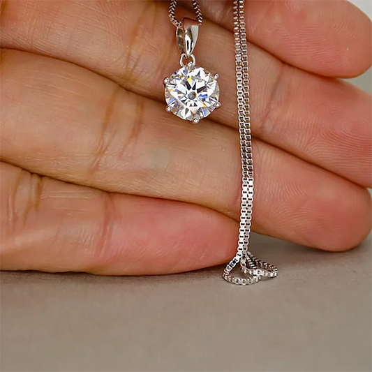 1-10Carat Moissanite Diamond Pendant Necklace for Women S925 Silver D Color VVSI Clarity Solitaire Diamond NeckchainCertified