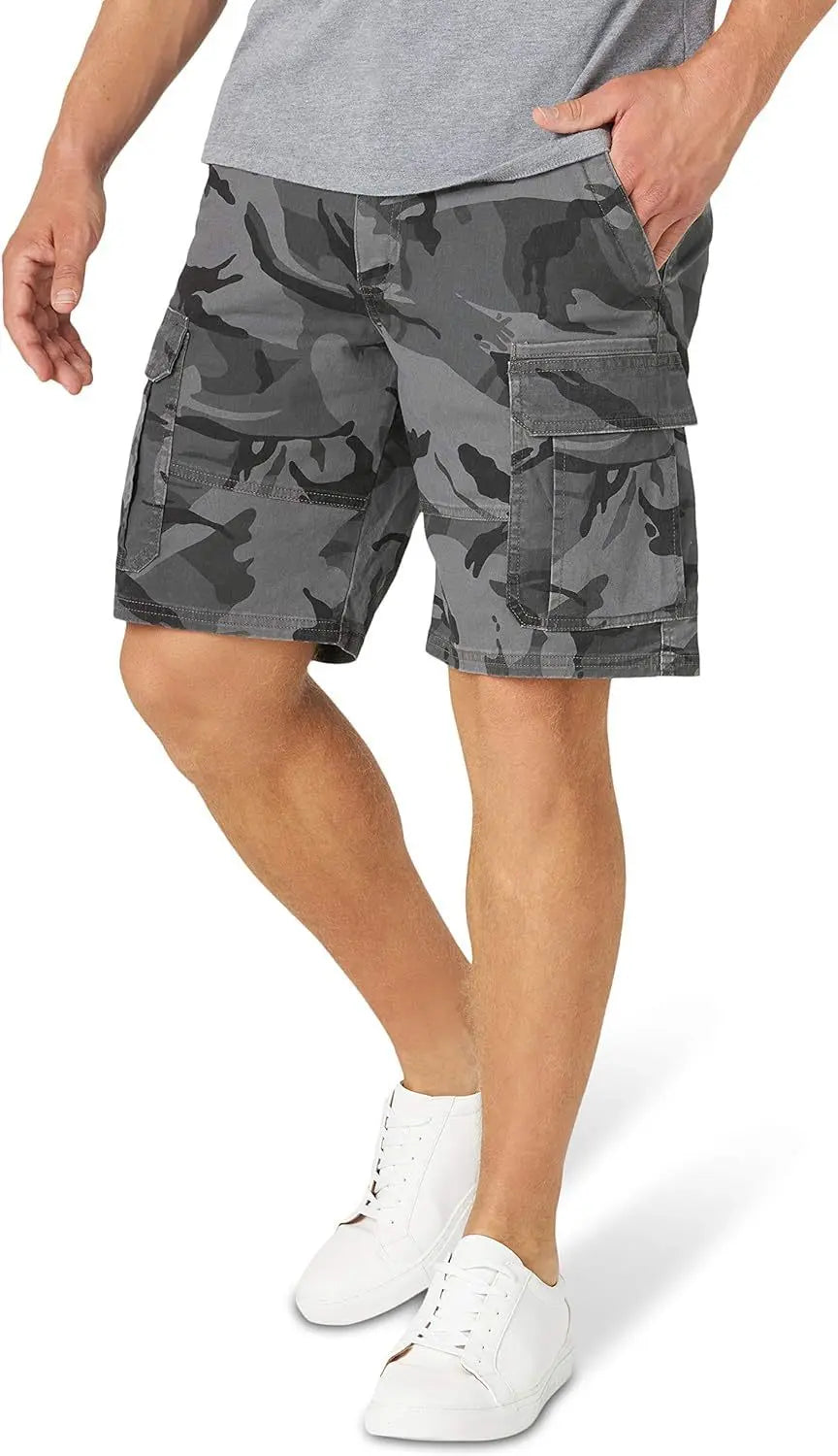 Men Cargo Shorts Men Multi Pocket Tactical Shorts Men Outdoor Casual Hiking Camping Straight Fit Shorts Breathable Mens Shorts