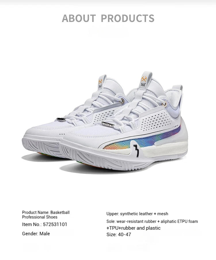 Zen VII Basketball Shoes Breathable Non-Slip Lightweight Wrapped Stable Cushioning Combat Grip Sneakers 572531101