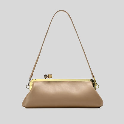 Fashion Long Clutch Bag for Women Luxury Designer Kiss Lock Women Shoulder Bags Elegant Party Purses Trend Underarm Bag 2025