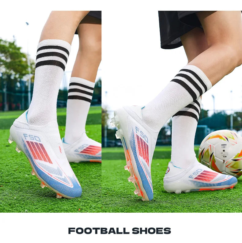 New Men's Soccer Shoes Sport Ultralight Football Boots Turf Comfortable Fg Grass Cleats Futsal Non Slip Outdoor Adult Non-Slip