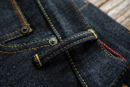 Mens Jeans Selvedge Denim Jeans for Man Silver Button Loose Fit Handmade 15 Oz