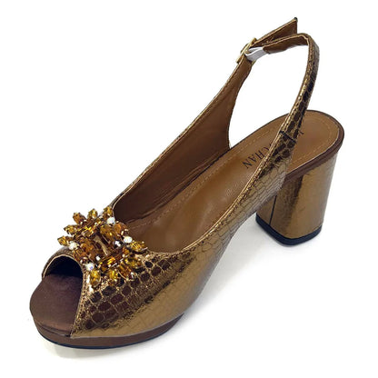 Italian Shoes and Bags Matching Set 2024 Women Heel Party for Silver Colour Italian Design Wedding Bigger Size Shoes