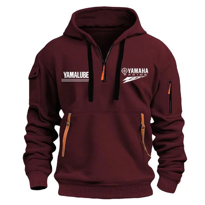 Spring/Autumn Men's Hooded Sweater with Zipper and Multiple Pockets Crewneck Shirt Men's Outdoor Sports Leisure Hoodie