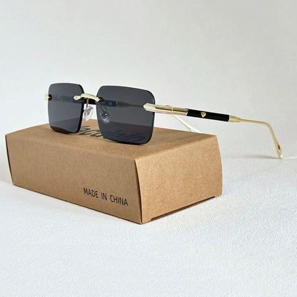 Rimless Sunglasses Women Trendy 2026 Metal Square Sunglass Men Luxury Fashion Glasses Vintage Dropshipping Lunette Soleil Femme