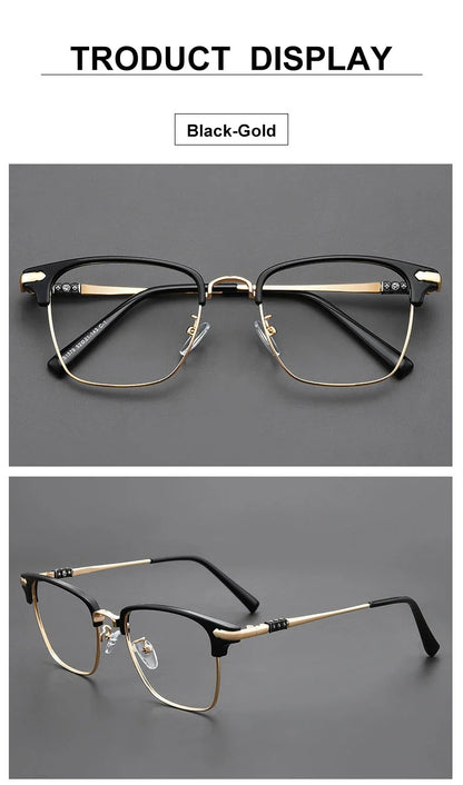Classic Men's Square Frames Personalized Business Blue Light Blocking Can Be Customized Reading Glasses Myopic K002