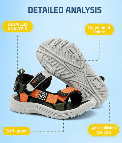 Fashion Kids Sandals Boy Soft Sole Non-slip Outdoor Breathable Walking Sandials Summer Children's Girls Beach Shoes