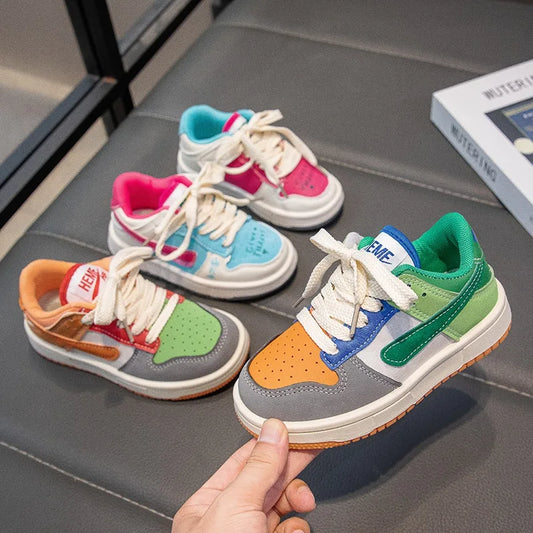 New Children Casual Shoes Four Seasons Kids Single Sneaker Mandarin Ducks Basketball Sports Shoes Boys Girls Sneaker Board Shoes