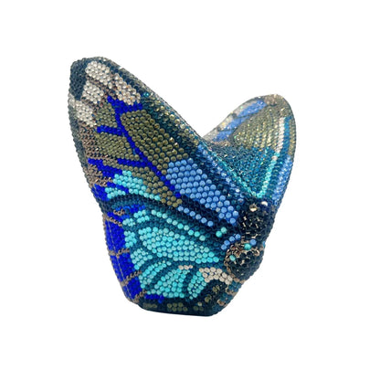 Hot Selling Butterfly Monarch Shaped Crystal Luxury Evening Bag Rhinestone Clutch Purse for Ladies Trendy Metal Frame Handbag